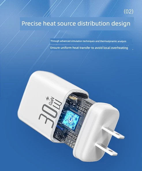 30W GaN PD Hızlı Şarj Aleti - Mor - 11