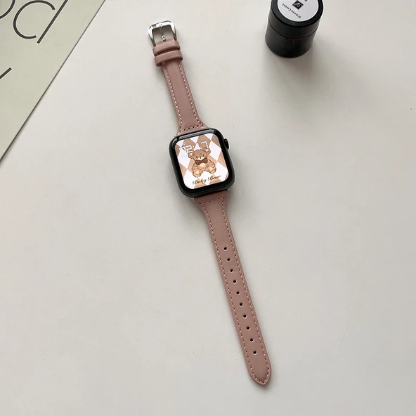 Redmi Watch 3 Youth/5 Active/5 Lite Pembe Deri Kordon