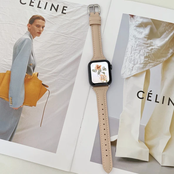 Redmi Watch 3 Youth/5 Active/5 Lite Sütlü Kayısı Deri Kordon