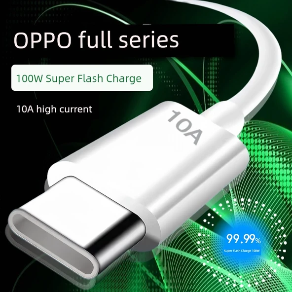 Oppo Reno/Find X Serisi 100W Süper Hızlı Şarj USB Kablosu - 1 Metre - İkili Paket