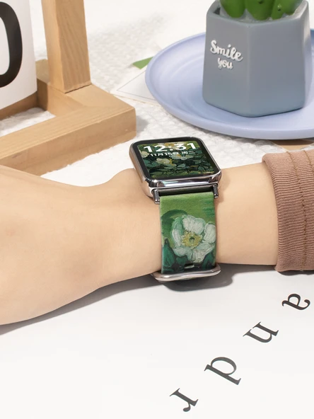 Xiaomi Mi Band 8 Pro / 9 Desenli Silikon Kordon - Beyaz Nike + Beyaz Çerçeve - 5