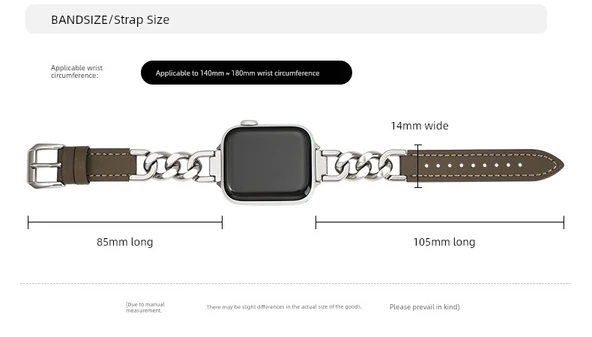 Apple Watch 38mm (1-3. Nesil) Uyumlu Koruyucu Film ile Deri Kordon - Bej - 11