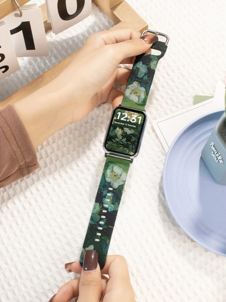 Xiaomi Mi Band 8 Pro / 9 Desenli Silikon Kordon - Beyaz Nike Desenli - 6