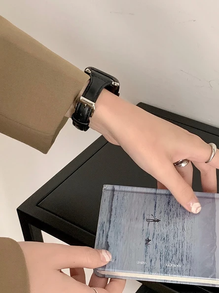 Redmi Watch 3 Youth/5 Active/5 Lite Siyah Deri Kordon