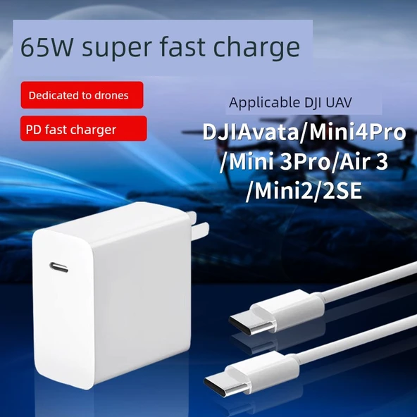 65W PD3.0 Hızlı Şarj Aleti - 2 Metre Kablolu