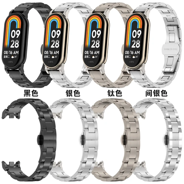 Xiaomi Bileklik 9 Titanyum Kayış - Titanyum Renk Verici - 9
