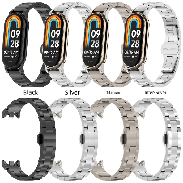 Xiaomi Bileklik 9 Titanyum Kayış - Titanyum Renk Verici - 5