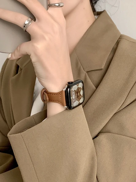 Redmi Watch 1/Value Edition Pembe Deri Kordon - 7