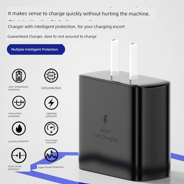 Samsung Galaxy Z Fold/Flip Serisi 25W Hızlı Şarj Aleti - Şarj Başlığı + 1.5 Metre Kablo - 4