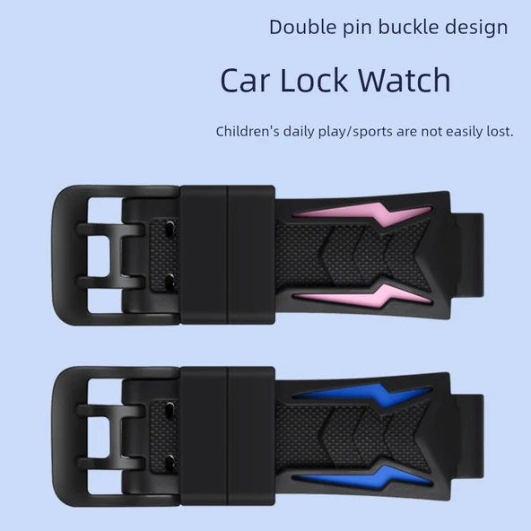 Little Genius Z7S Akıllı Saat Kordonu - Fengxin Mor + Şeffaf Kılıf - Resim 4