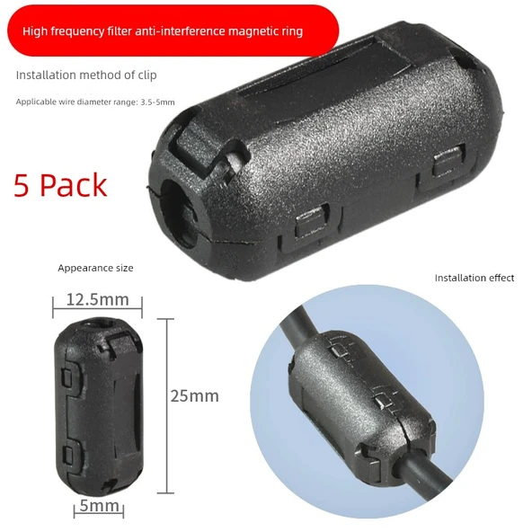 Micro USB Dirsekli Data Kablosu 2A Hızlı Şarj - 50cm - Filtreli Manyetik Halkalı * 5