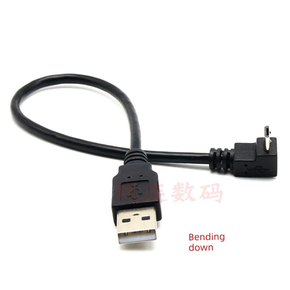 Micro USB Dirsekli Data Kablosu 2A Hızlı Şarj - 1 Metre - Yukarı Açılı - 6
