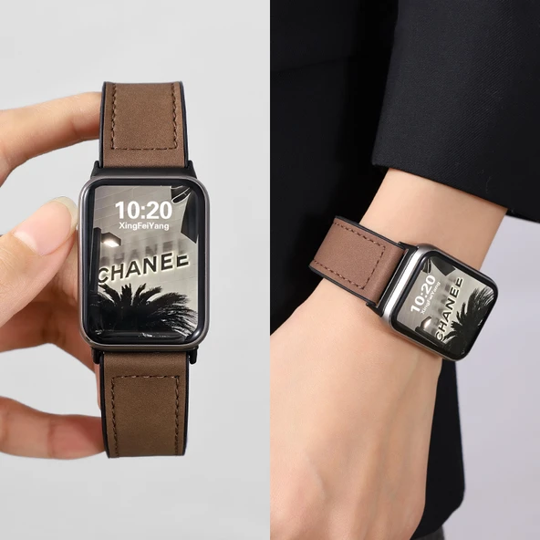 Redmi Watch5 Açık Kahverengi Deri Kordon - 3