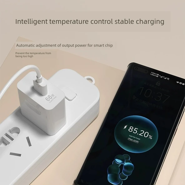 66W Süper Hızlı Şarj Başlığı + 1 Metre Hızlı Şarj Kablosu - Model 1 - Resim 5