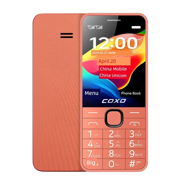 4G Yaşlı Cep Telefonu - Turuncu, 512MB, Tüm Operatörler Uyumlu, Paket 1