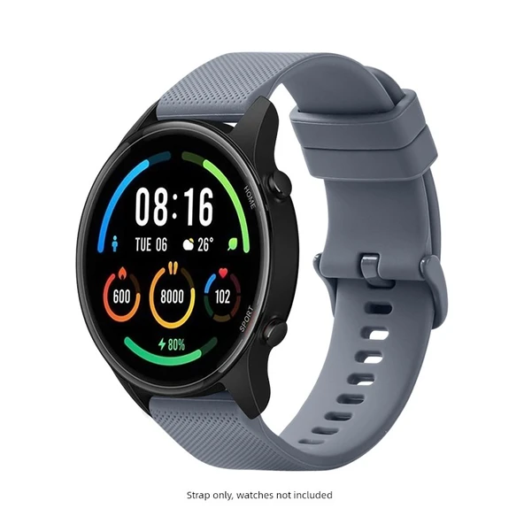 Xiaomi Watch Color/Color 2 Kordon - Resmi Kareli - Gri