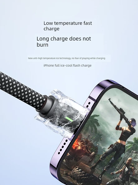 30W Hızlı Şarj Type-C - Apple USB Kablo - 2 Metre Kırmızı (Model 2) - 6