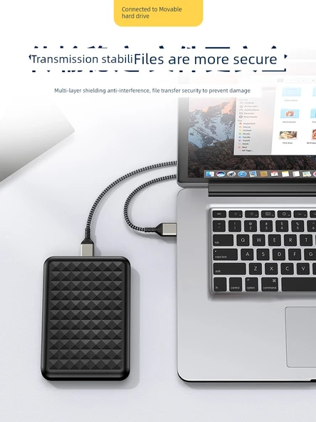 Çift Başlıklı USB 3.0 Erkek-Erkek Data Kablosu - 1.5m PVC - 4