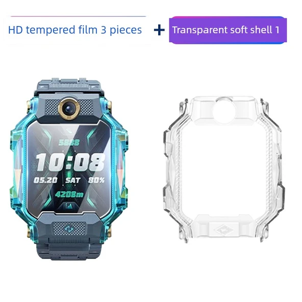 Little Genius Z8 Süper Şeffaf Ekran Koruyucu 3 Adet + Şeffaf Silikon Kılıf - Z8/Z8A/Z8 Junior Edition