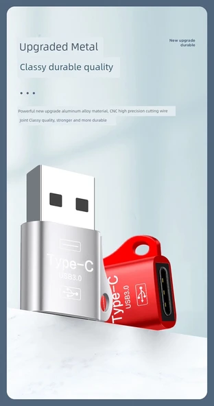 USB - Type-C Lightning Adaptör - Rui Siyahı - 10
