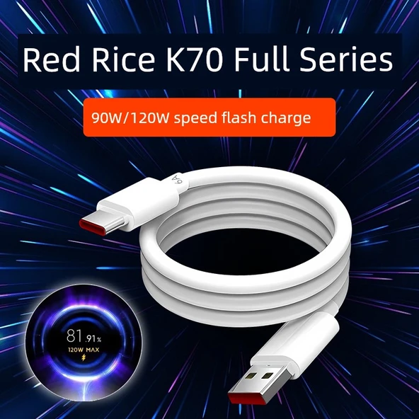 Redmi K70 Pro 120W Hızlı Şarj USB-C Data Kablosu - 2 Metre - 2