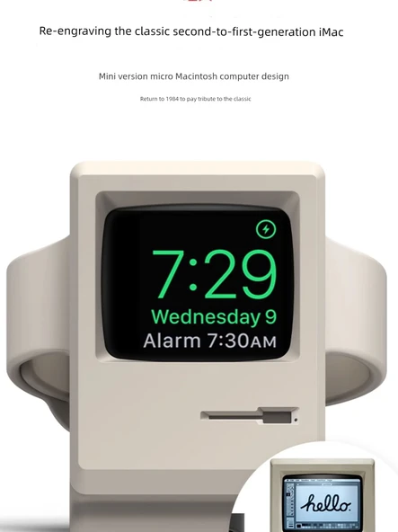 Apple iWatch Şarj Standı - Siyah Silikon Kaymaz Masaüstü Şarj Yuvası (Sadece Stand) - 2