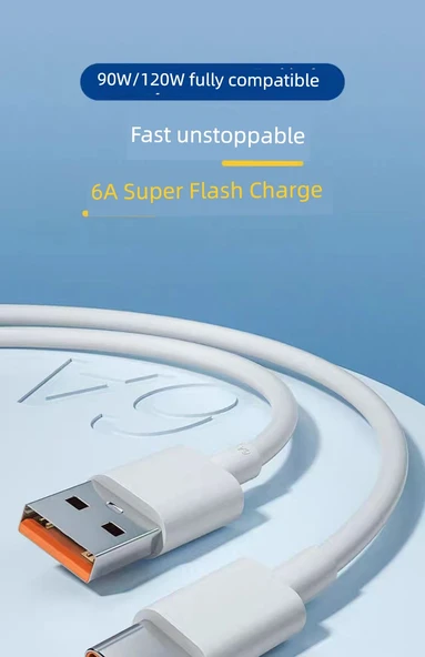 Redmi K70 Pro 120W Hızlı Şarj USB-C Data Kablosu - 2 Metre - 6
