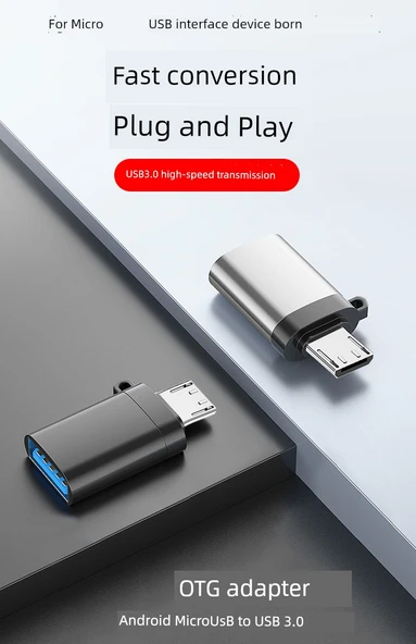 Android Micro OTG Adaptör - Merdiven Tasarımlı - Pembe Renkli - Boyun Askılı (2'li Paket) - 5