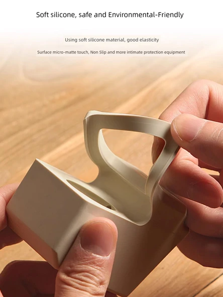 Apple iWatch Şarj Standı - Siyah Silikon Kaymaz Masaüstü Şarj Yuvası (Sadece Stand) - 4