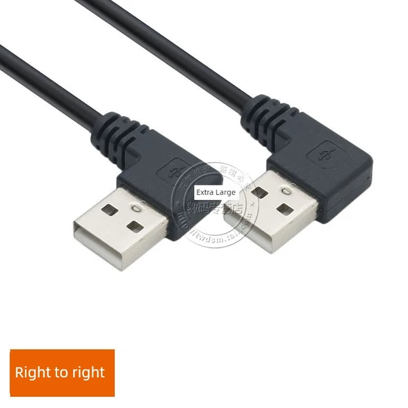 Dirsek USB Erkek Erkek Data Kablosu - 0.5m Sağdan Sağa