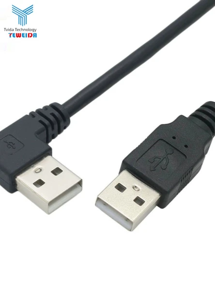 Dirsek USB Erkek Erkek Data Kablosu - 0.5m Soldan Sola - 3