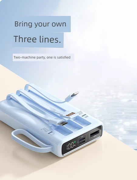 20000mAh Hızlı Şarj Powerbank - Gradyan Renkli - 22.5W Yüksek Uyumluluk - 9