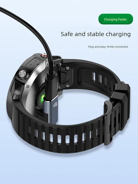 Apple Watch Şarj Adaptörü - Dirsekli Gri - 3