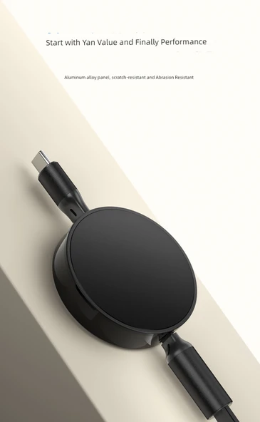 Type C - 2'si 1 Arada Apple + Type C 100W PD Hızlı Şarj Teleskopik Kablo - 1.2m Gümüş - 7