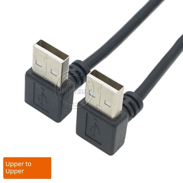 Dirsek USB Erkek Erkek Data Kablosu - 0.3m Yukarıdan Yukarıya