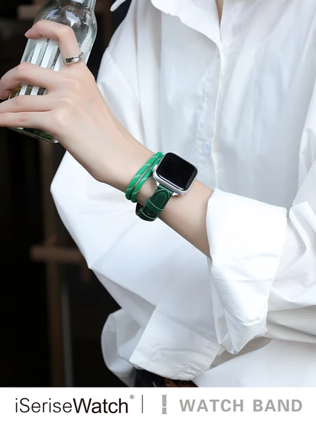 44mm Kahverengi Apple Watch Kordon ve Kılıf (4~6. Nesil/SE) - Resim 5