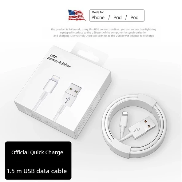1.5m USB Hızlı Şarj Kablosu - Tekli Paket