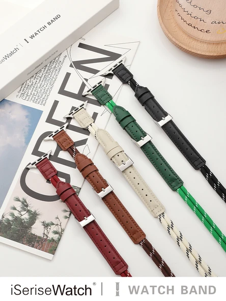 44mm Kahverengi Apple Watch Kordon ve Kılıf (4~6. Nesil/SE) - Resim 6