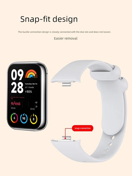 Xiaomi Bileklik 9Pro/8Pro Silikon Kordon - Siyah - 3