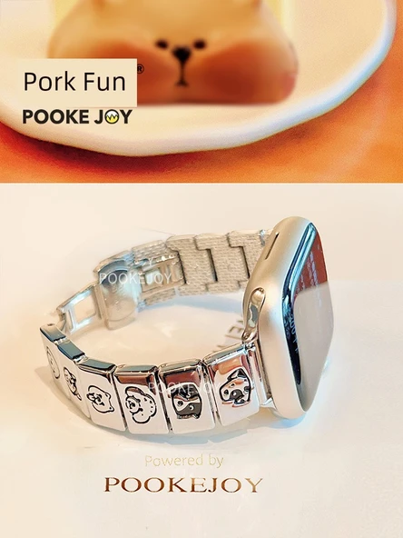 Apple Watch 38mm (1~3. Nesil) Metal Kordon - Gümüş Köpek Yavrusu - 11