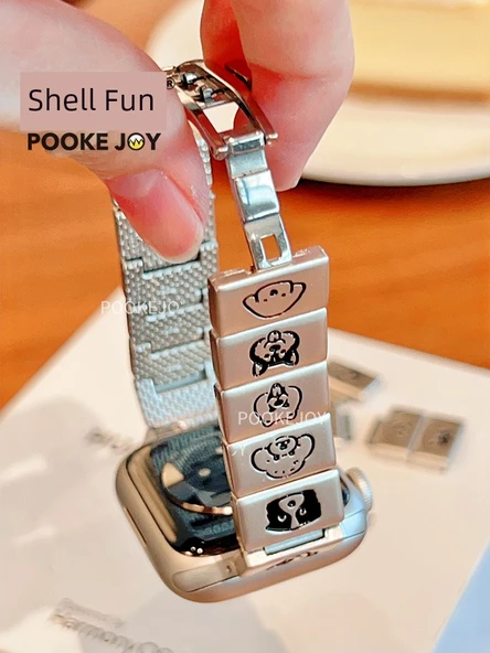 Apple Watch 38mm (1~3. Nesil) Metal Kordon - Gümüş Köpek Yavrusu - 5