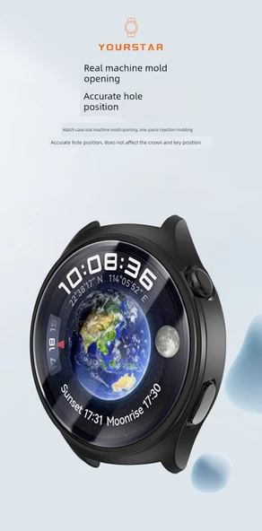 Huawei Watch 4 (46mm) Mavi Koruyucu Kılıf - Entegre Ekran Filmli - 11