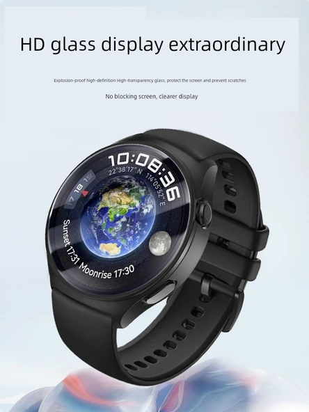 Huawei Watch 4 Pro (48mm) Mavi Koruyucu Kılıf - Entegre Ekran Filmli - 4