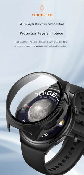 Huawei Watch 4 Pro (48mm) Mavi Koruyucu Kılıf - Entegre Ekran Filmli - 10