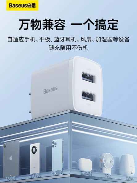 Çift USB Portlu Şarj Aleti - 10W - 1m Type-C Kablolu - 3