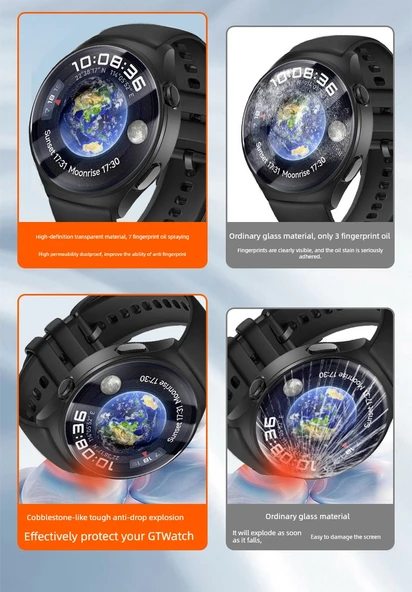 Huawei Watch 4 (46mm) Beyaz Koruyucu Kılıf - Entegre Ekran Filmli - 8