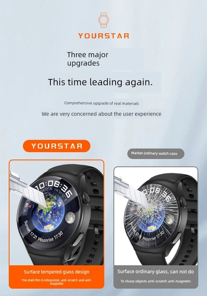 Huawei Watch 4 Pro (48mm) Mavi Koruyucu Kılıf - Entegre Ekran Filmli - 6
