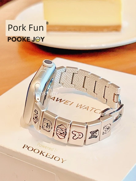 Apple Watch 38mm (1~3. Nesil) Metal Kordon - Gümüş Köpek Yavrusu - 9