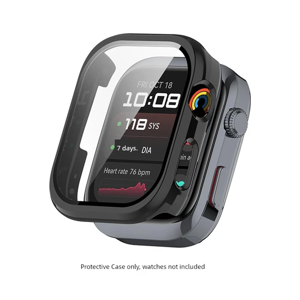 Huawei Watch D2 Siyah PC Kılıf ve Temperli Film
