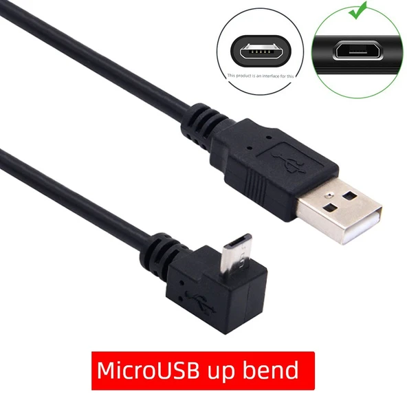 USB - Micro USB Şarj ve Data Kablosu - 1.5m, Düz - Köşeli (Model 2)